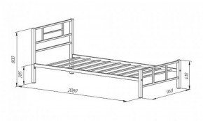 Кровать металлическая "Кадис 900х1900" Белый в Перми - perm.mebel-74.com | фото