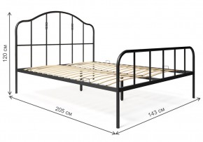 Кровать Милена 140х200 черная в Перми - perm.mebel-74.com | фото