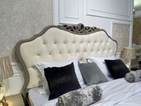 Кровать Мокко 1600 с мягким изголовьем + основание (серый камень) в Перми - perm.mebel-74.com | фото