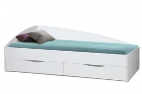 Кровать одинарная "Фея - 3" асимметричная 1900х800 (белая) в Перми - perm.mebel-74.com | фото