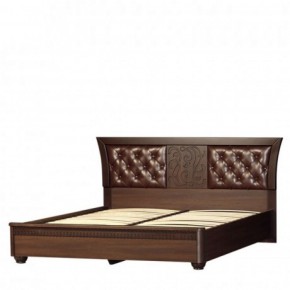 Кровать с мягким изголовьем №198 "Лючия" (1600) Дуб оксфорд в Перми - perm.mebel-74.com | фото