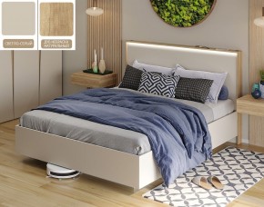Кровать (Светло-серый U750 ST9/Дуб Небраска натуральный) 1600 в Перми - perm.mebel-74.com | фото