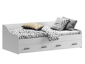 ВЕГА NEW Кровать 900 с настилом ЛДСП (Белый глянец/белый) в Перми - perm.mebel-74.com | фото