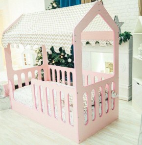 Кровать-домик без ящика 800*1600 (Розовый) в Перми - perm.mebel-74.com | фото