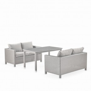 Обеденный комплект плетеной мебели с диванами T256C/S59C-W85 Latte в Перми - perm.mebel-74.com | фото