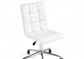 Офисное кресло Квадро экокожа белая / хром в Перми - perm.mebel-74.com | фото