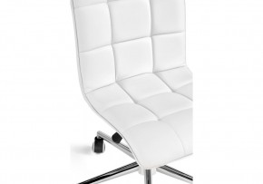 Офисное кресло Квадро экокожа белая / хром в Перми - perm.mebel-74.com | фото
