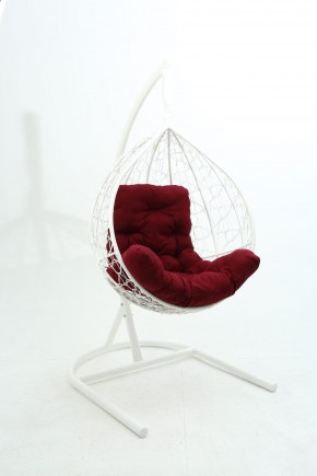 Подвесное кресло Бароло (белый/бордо) в Перми - perm.mebel-74.com | фото