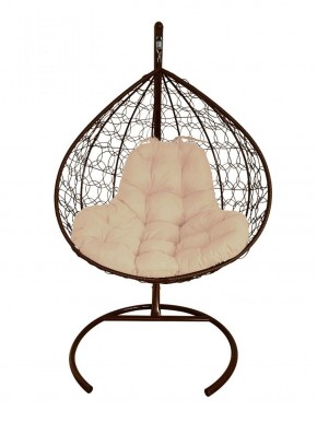 Подвесное кресло КОКОН "XL" ротанг (каркас коричневый) в Перми - perm.mebel-74.com | фото