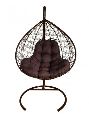 Подвесное кресло КОКОН "XL" ротанг (каркас коричневый) в Перми - perm.mebel-74.com | фото