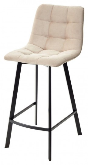 Полубарный стул CHILLI-QB SQUARE бежевый #5, велюр / черный каркас (H=66cm) М-City в Перми - perm.mebel-74.com | фото