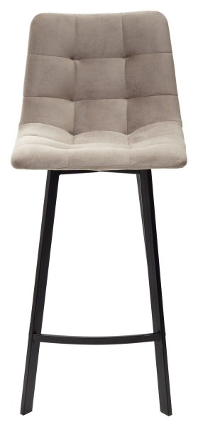 Полубарный стул CHILLI-QB SQUARE латте #25, велюр / черный каркас (H=66cm) М-City в Перми - perm.mebel-74.com | фото
