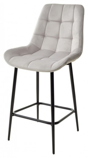 Полубарный стул ХОФМАН, цвет H-09 Светло-серый, велюр / черный каркас H=63cm М-City в Перми - perm.mebel-74.com | фото