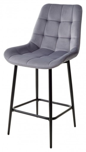 Полубарный стул ХОФМАН, цвет H-14 Серый, велюр / черный каркас H=63cm М-City в Перми - perm.mebel-74.com | фото