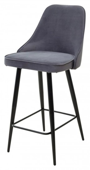 Полубарный стул NEPAL-PB СЕРЫЙ #27, велюр/ черный каркас (H=68cm) М-City в Перми - perm.mebel-74.com | фото