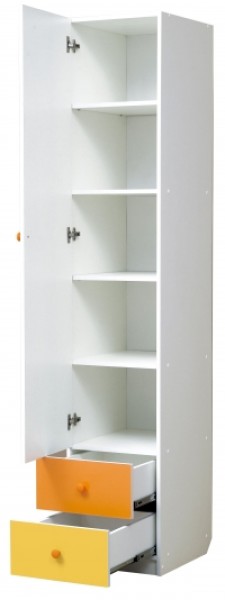 Шкаф 1-но дверный с ящиками и зеркалом Радуга (400) в Перми - perm.mebel-74.com | фото