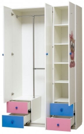 Шкаф 3-х дверный с ящиками и фотопечатью Совята 3.1 (1200) в Перми - perm.mebel-74.com | фото