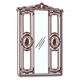 Шкаф 3-х дверный с зеркалами (01.143) Роза (беж) в Перми - perm.mebel-74.com | фото