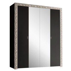 Шкаф 4-х дв. (с зеркалами)  Premium черная/серебро (ТФШ1/4(П) в Перми - perm.mebel-74.com | фото