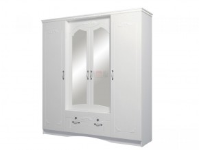 Шкаф 4-х дверный для одежды и белья Ольга-10 МДФ в Перми - perm.mebel-74.com | фото