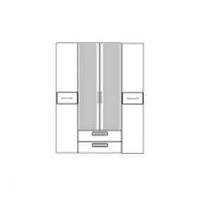Шкаф 4-х дверный с ящиками М-1 Серия Вега (с зеркалом) в Перми - perm.mebel-74.com | фото