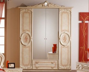Шкаф 4-х дверный с зеркалами (01.144) Роза (беж) в Перми - perm.mebel-74.com | фото