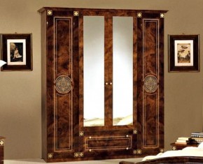 Шкаф 4-х дверный с зеркалами (02.144) Рома (орех) в Перми - perm.mebel-74.com | фото