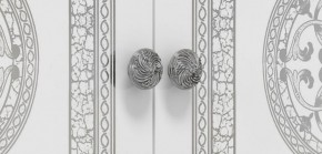 Шкаф 4-х дверный с зеркалами (12.244) Грация (белый/серебро) в Перми - perm.mebel-74.com | фото