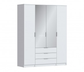 Шкаф 4х дверный с зеркалами Николь СБ-2595/1 (Белый) в Перми - perm.mebel-74.com | фото