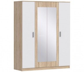 Шкаф 4х дверный с зеркалами Уют СБ-2750/1 (Дуб Сонома/Белый) в Перми - perm.mebel-74.com | фото