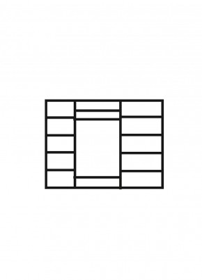 Шкаф 5-и дверный (с зеркалами) для платья и белья Венеция дуб седан (ВНШ1/5) в Перми - perm.mebel-74.com | фото