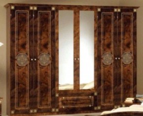 Шкаф 6-и дверный с зеркалами (02.146) Рома (орех) в Перми - perm.mebel-74.com | фото