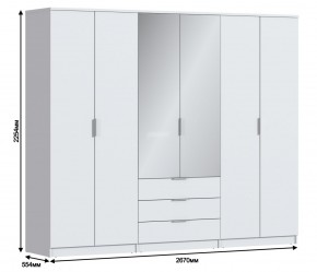 Шкаф 6-ти дверный Николь СБ-2593/1 (Белый) в Перми - perm.mebel-74.com | фото