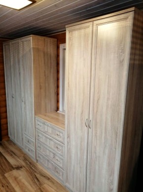 Шкаф для белья со штангой, полками и ящиками арт. 113 в Перми - perm.mebel-74.com | фото