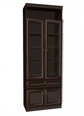 Шкаф для книг №611 Инна Денвер темный в Перми - perm.mebel-74.com | фото