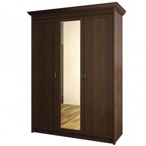 Шкаф для одежды 3-дверный с зеркалом №671 Флоренция Дуб оксфорд в Перми - perm.mebel-74.com | фото