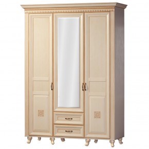 Шкаф для одежды 3-х дверный №470 Марлен Кремовый белый в Перми - perm.mebel-74.com | фото