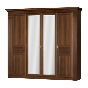 Шкаф для одежды 4-дверный №203 "Лючия" Дуб оксфорд в Перми - perm.mebel-74.com | фото
