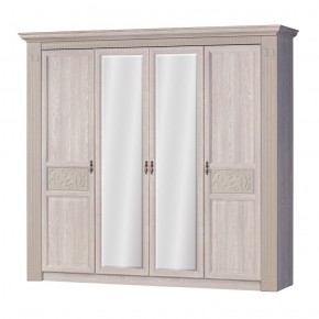 Шкаф для одежды 4-дверный №203 "Лючия" Дуб оксфорд серый в Перми - perm.mebel-74.com | фото