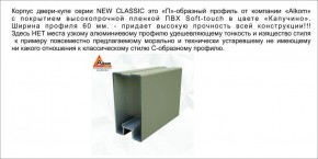 Шкаф-купе 1700 серии NEW CLASSIC K6Z+K6+B2+PL3 (2 ящика+2 штанги) профиль «Капучино» в Перми - perm.mebel-74.com | фото