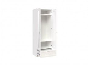 Шкаф СИРИУС двухдверный белый с одним выдвижным ящикам и двумя зеркалами в Перми - perm.mebel-74.com | фото