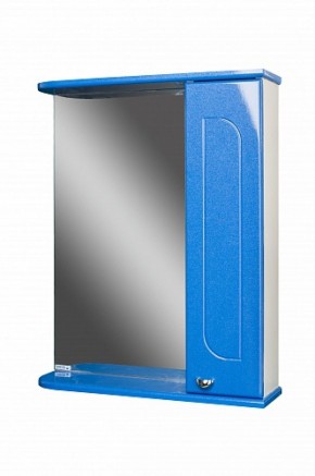Шкаф-зеркало Радуга Синий металлик 55 правый АЙСБЕРГ (DA1129HZR) в Перми - perm.mebel-74.com | фото