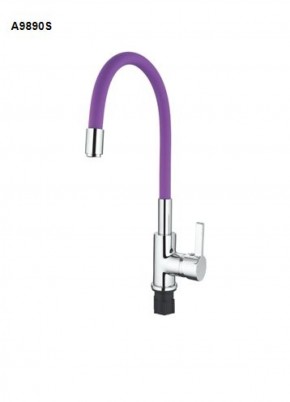 Смеситель для кухни с силиконовым изливом A9890S (Фиолетовый) в Перми - perm.mebel-74.com | фото