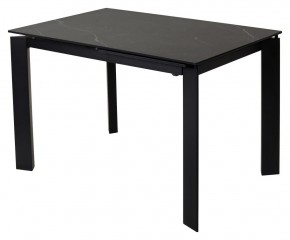 Стол CORNER 120 MATT BLACK MARBLE SOLID CERAMIC / BLACK, ®DISAUR в Перми - perm.mebel-74.com | фото