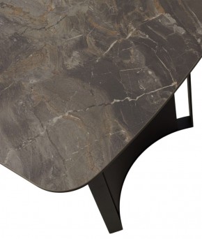 Стол RASMUS 160 KL-80 Серый мрамор, итальянская керамика / черный каркас, ®DISAUR в Перми - perm.mebel-74.com | фото