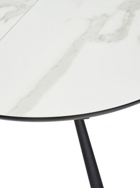 Стол VOLAND BIANCO TL-45 испанская керамика/ BLACK "белый мрамор" М-City в Перми - perm.mebel-74.com | фото