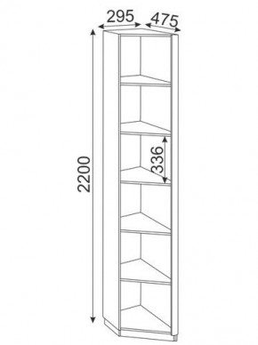 Угловая секция Глэдис М25 (ЯШС/Белый) в Перми - perm.mebel-74.com | фото