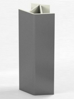 Угловое соединение для цоколя 135 гр. h100 мм (Алюминий, Белый, Черный, Сонома) в Перми - perm.mebel-74.com | фото