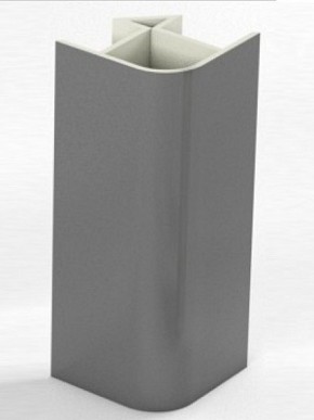 Угловое соединение для цоколя 90 гр. h100 мм (Алюминий, Белый, Черный, Сонома) в Перми - perm.mebel-74.com | фото